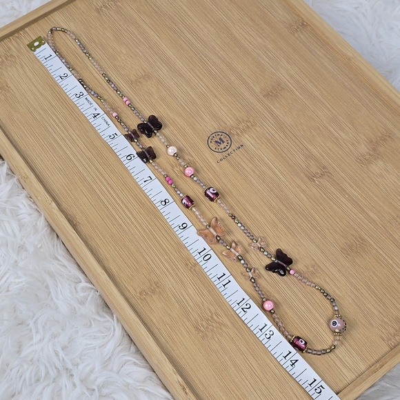 Vintage Pullover Butterfly Bead Necklace - Picture 9 of 12